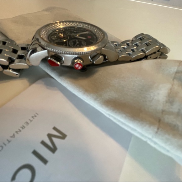 Michele Real Diamond UNISEX Sportsail Watch Black Face - Picture 2 of 10